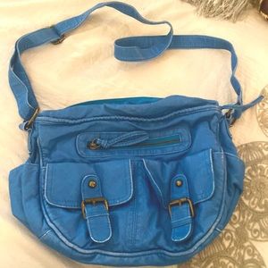 Vibrant blue purse, barely used , condition like new